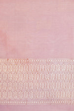 Handwoven Pastel Peach Banarasi Katan Silk Saree