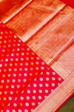 Handwoven Red Banarasi Katan Silk Saree