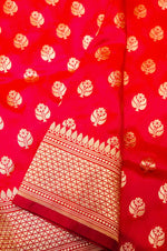 Handwoven Red Banarasi Katan Silk Saree
