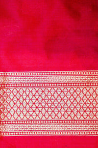 Handwoven Red Banarasi Katan Silk Saree