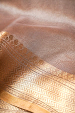 Handwoven Amethyst Purple Banarasi Tissue Silk Saree