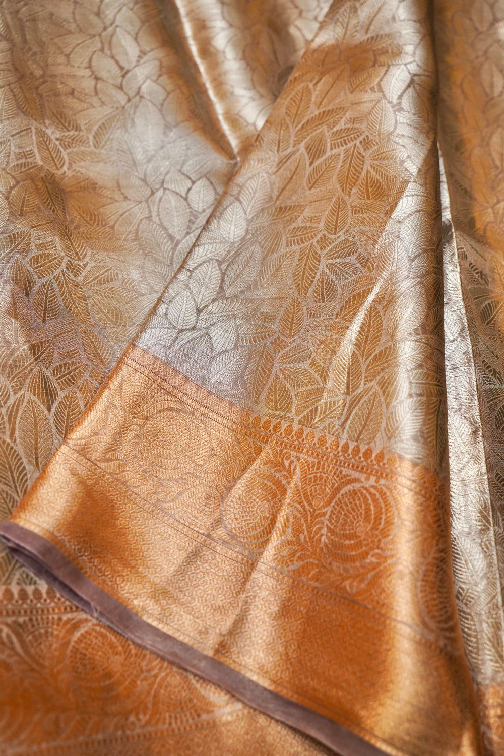 Handwoven Lavender Banarasi Tissue Silk Saree