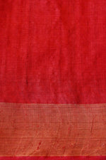 Handwoven Pink Banarasi Tussar Silk Saree