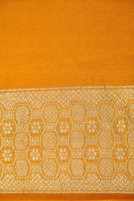 Handwoven Yellow Banarasi Moonga Silk Saree