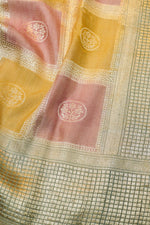 Handwoven Rangkat Banarasi Tussar Georgette Saree