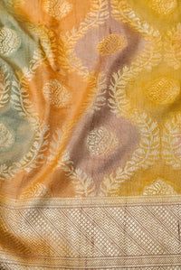 Handwoven Rangkat Banarasi Tussar Georgette Saree