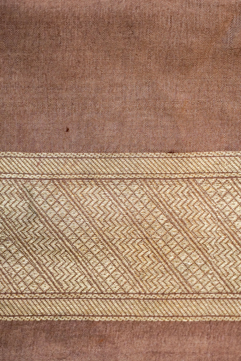 Handwoven Rangkat Banarasi Tussar Georgette Saree