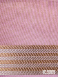 Handwoven Peach Banarasi Tissue Silk Saree