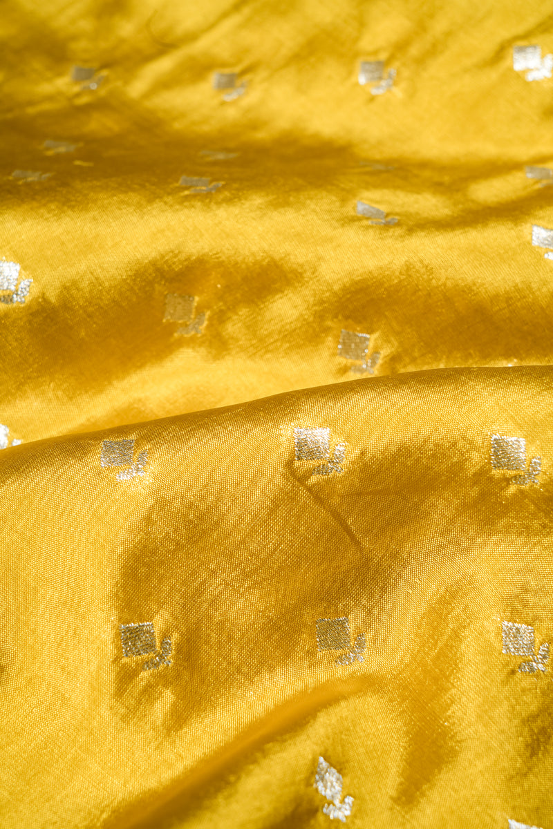 Designer Yellow Katan Silk Saree