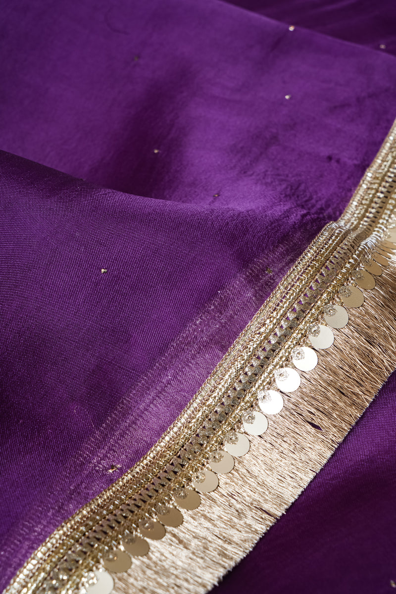 Designer Purple Organza Saree