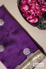 Designer Purple Organza Saree