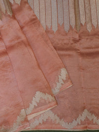 Designer Pink Tissue Silk Saree