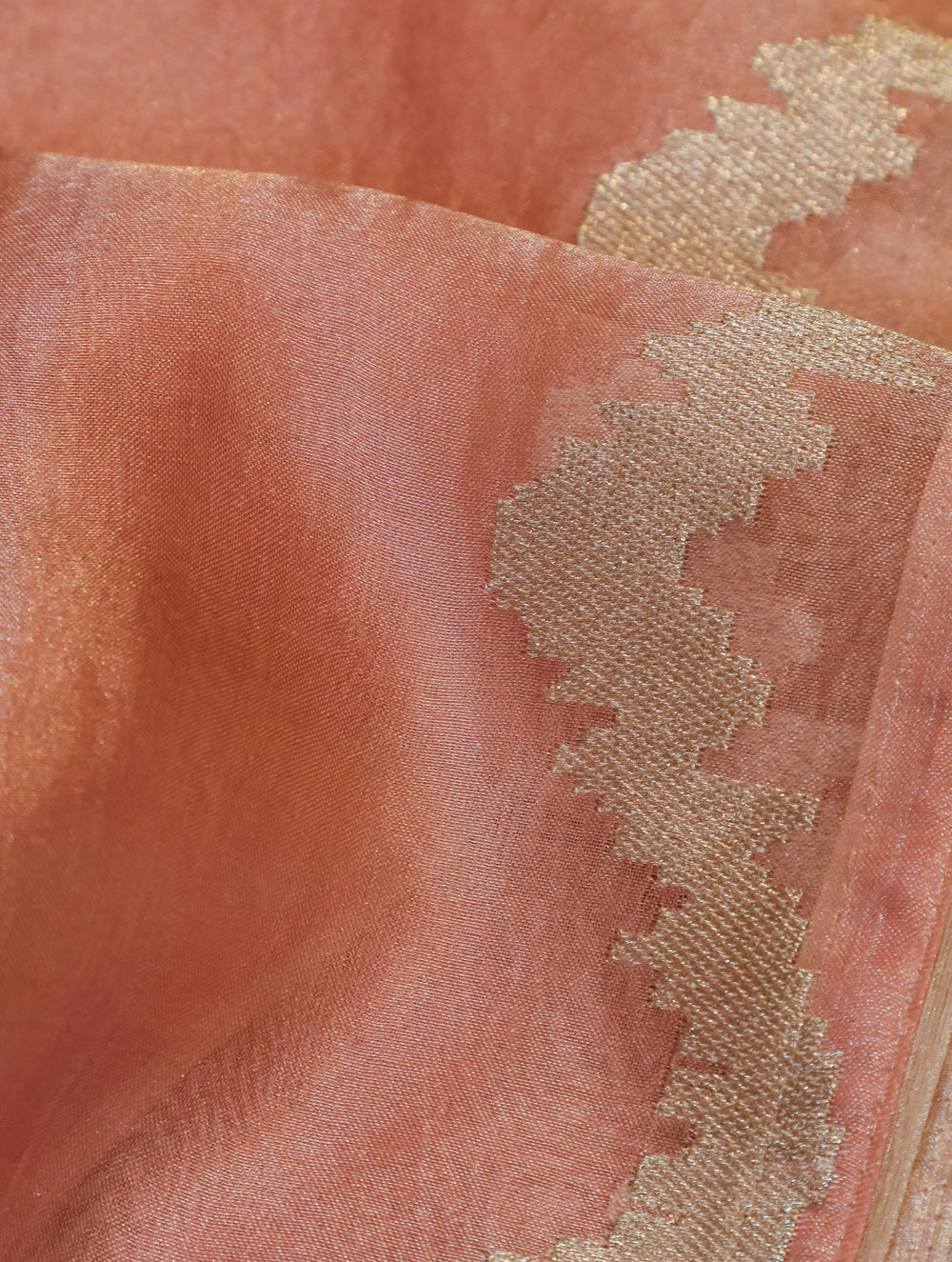 Designer Pink Tissue Silk Saree