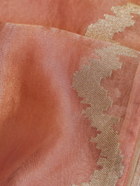 Designer Pink Tissue Silk Saree