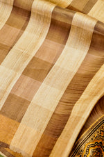 Designer Brown  Tussar Silk Saree