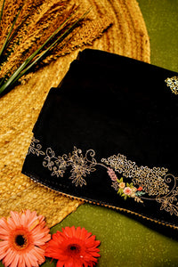 Designer Black Organza Saree