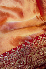 Designer Golden Tissue Silk Saree