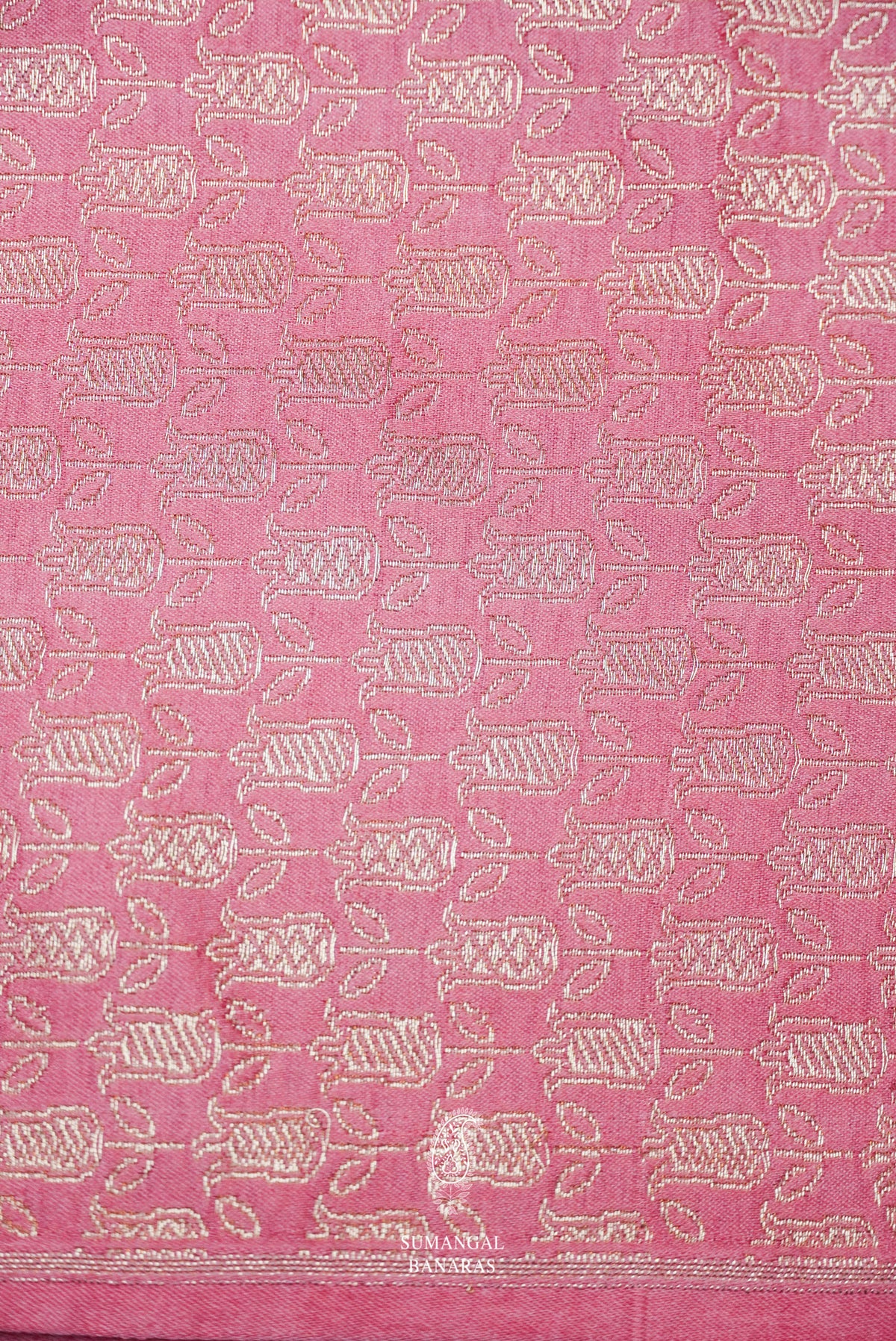 Handwoven Baby Pink Banarasi Katan Soft Silk Saree