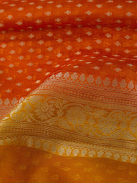 Handwoven Yellow Banarasi  Tissue Silk Suit