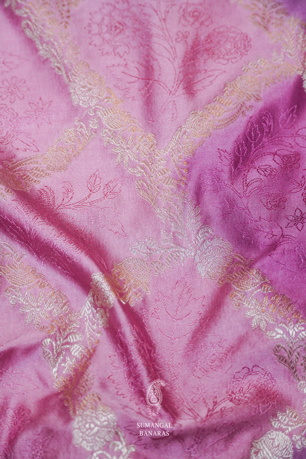 Handwoven Rangkat Banarasi Katan Soft Silk Saree