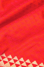 Handwoven Red Banarasi Katan Silk Suit