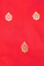 Handwoven Red Banarasi Katan Silk Suit