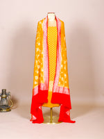 Handwoven Yellow Banarasi Khaddi Georgette Suit