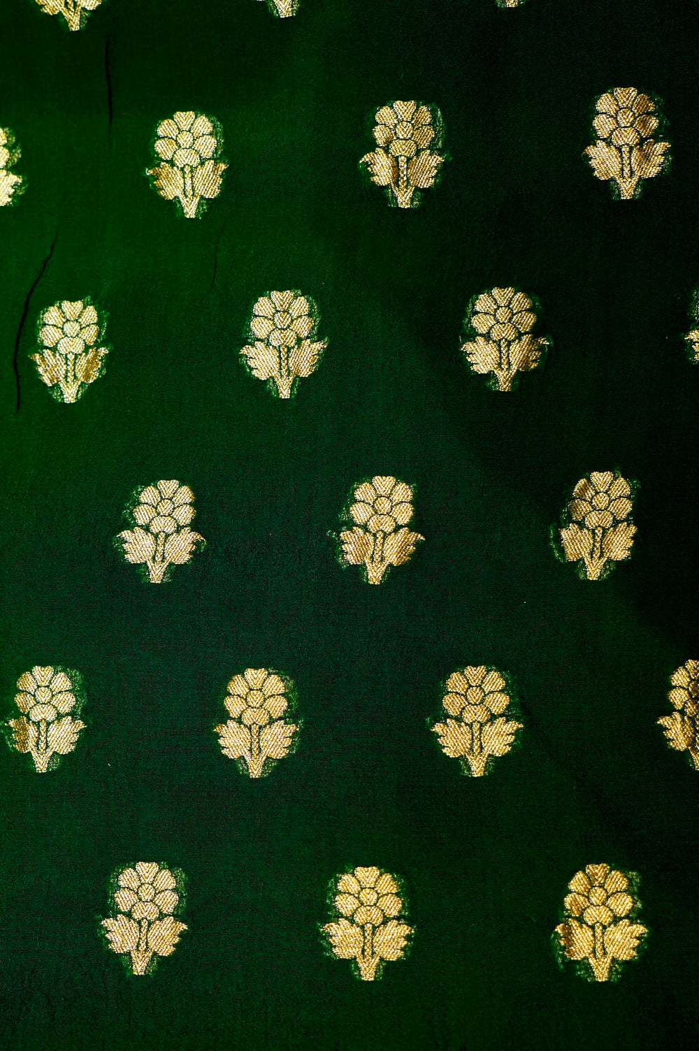 Handwoven Bottle Green Banarasi Khaddi Georgette Suit