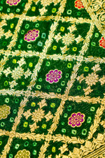 Handwoven Bottle Green Banarasi Khaddi Georgette Suit