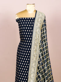 Handwoven Black Banarasi Khaddi Georgette Suit