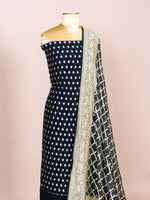 Handwoven Black Banarasi Khaddi Georgette Suit