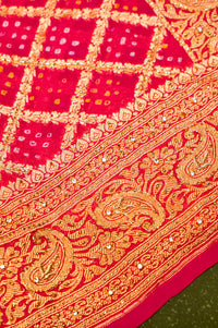 Handwoven Pink Banarasi Khaddi Georgette Suit