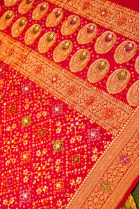 Handwoven Pink Banarasi Khaddi Georgette Suit