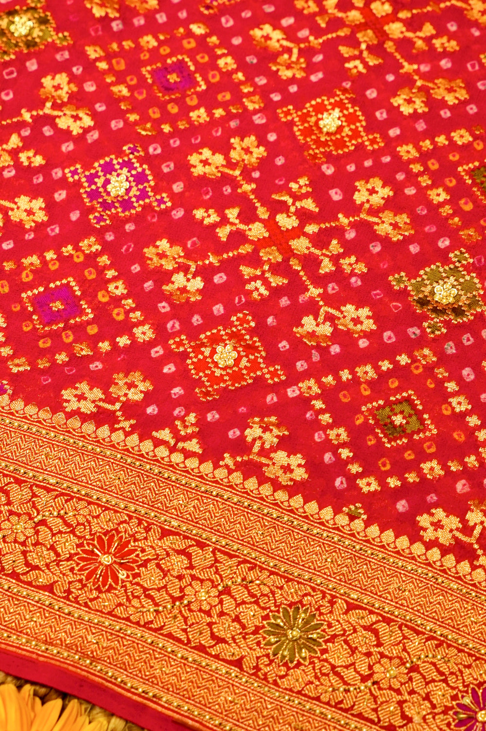 Handwoven Pink Banarasi Khaddi Georgette Suit