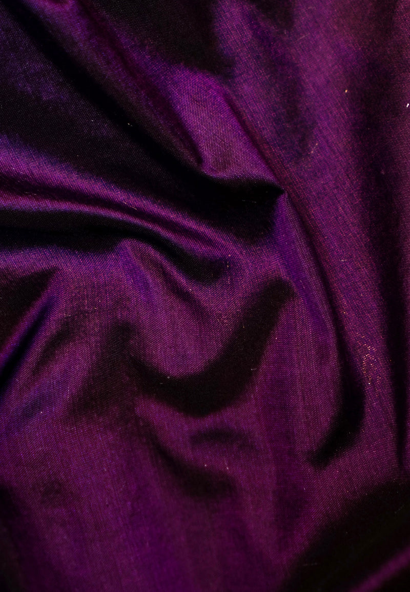 Handwoven Dark Purple Banarasi Katan Silk Suit