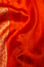 Handwoven Orange Banarasi Tussar Silk Suit