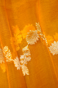 Handwoven Yellow Banarasi Tussar Silk Suit