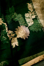 Handwoven Green Banarasi Tussar Silk Suit