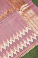 Handwoven Pastel Blue Banarasi Katan Silk Suit