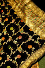 Handwoven Black Banarasi Khaddi Georgette Suit