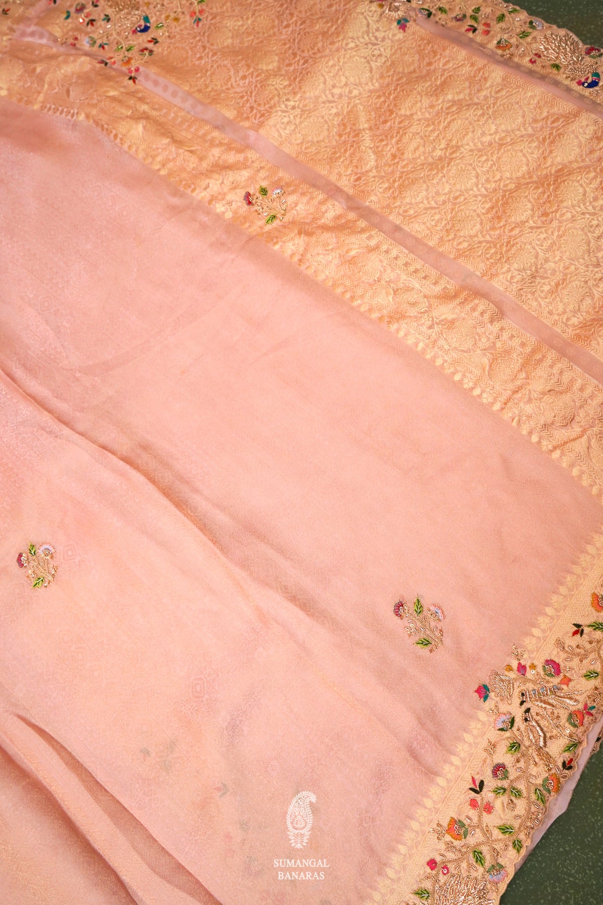 Designer Pink Katan Soft Silk Saree