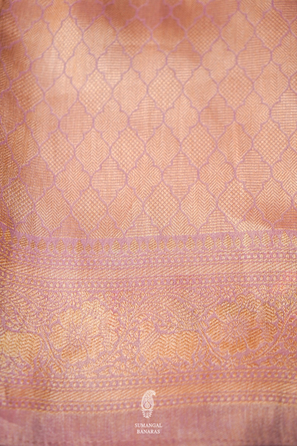 Designer Lavender Katan Soft Silk Saree