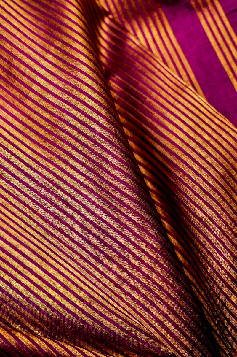 Designer Purple Katan Soft Silk Saree