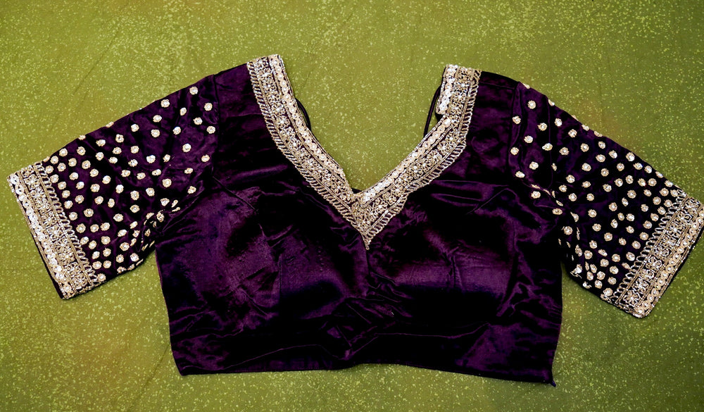 Designer Purple Katan Soft Silk Saree