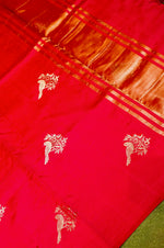 Handwoven Pink Banarasi Katan Soft Silk Saree