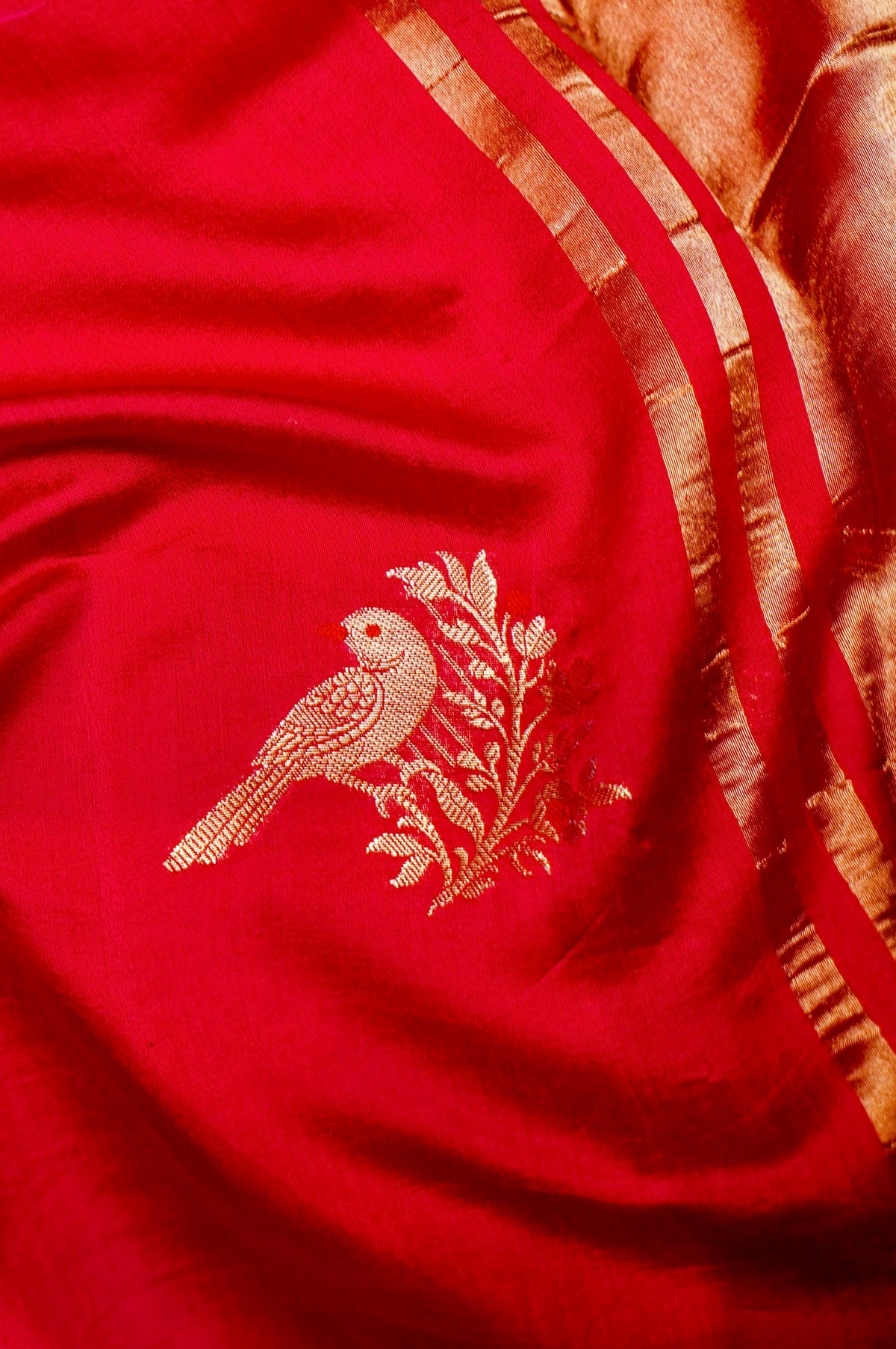 Handwoven Pink Banarasi Katan Soft Silk Saree