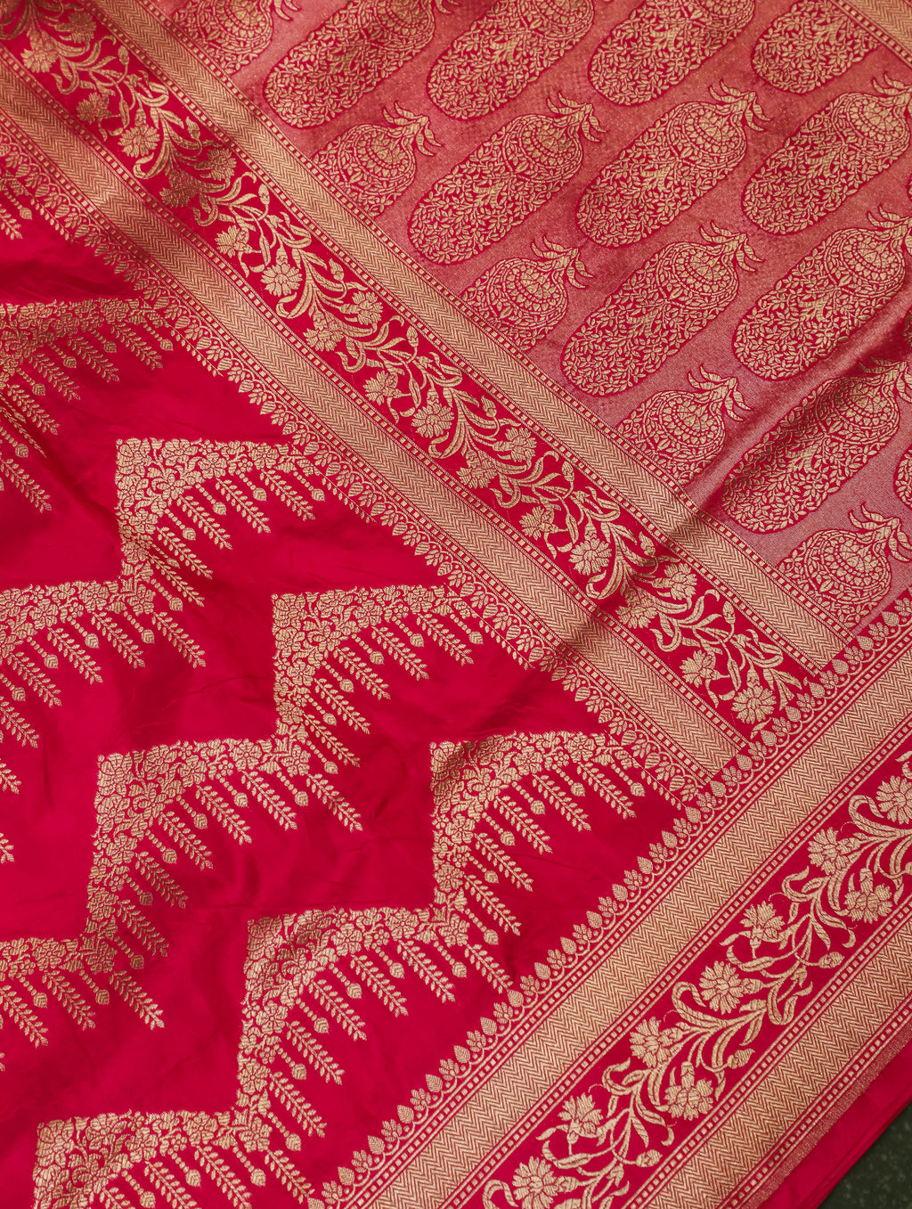 Handwoven Pink Banarasi Katan Silk Saree