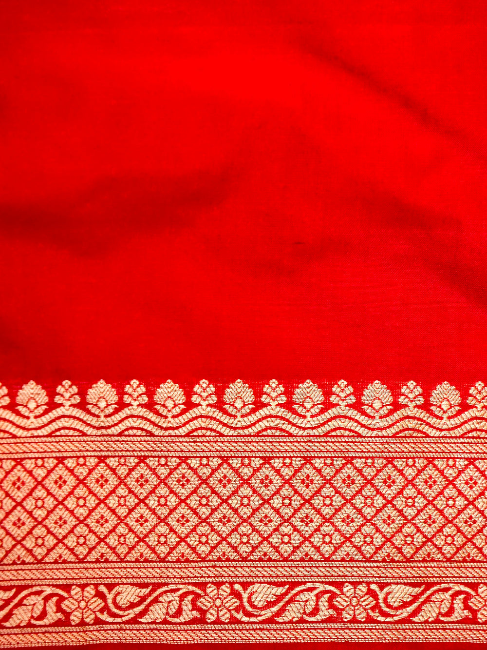 Handwoven Red Banarasi Katan Silk Saree