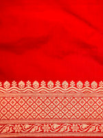 Handwoven Red Banarasi Katan Silk Saree