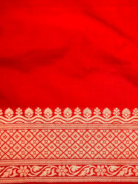 Handwoven Red Banarasi Katan Silk Saree